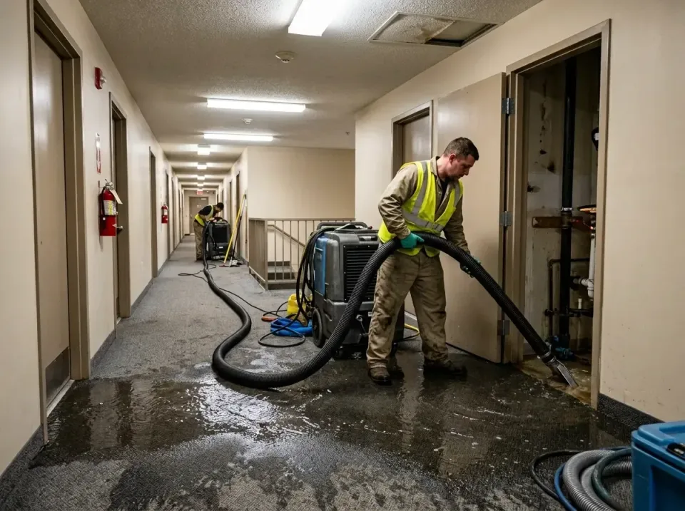 multi-unit-apartment-hallway-f-005 — frequently asked questions, Emergency Burst Pipe Water Extraction & Removal in Brockway…
